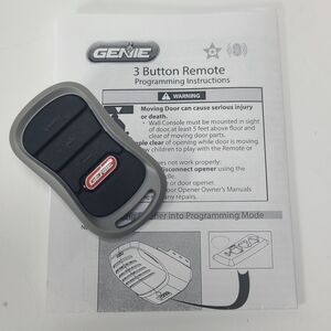 Genie G3T-A 3 Button Garage Door Opener Remote OEM Genuine w/ Clip Tested Works